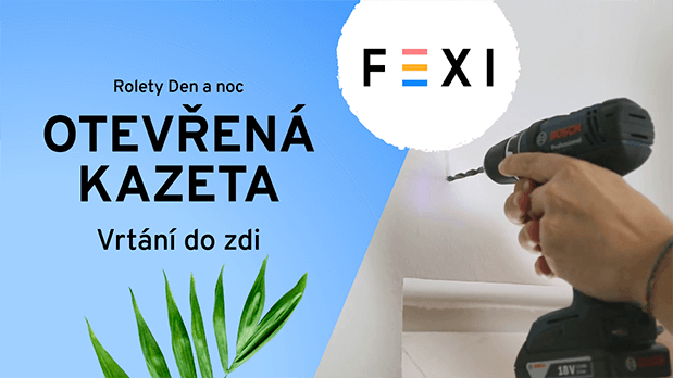 Montáž s vrtánímdo zdi nad okno